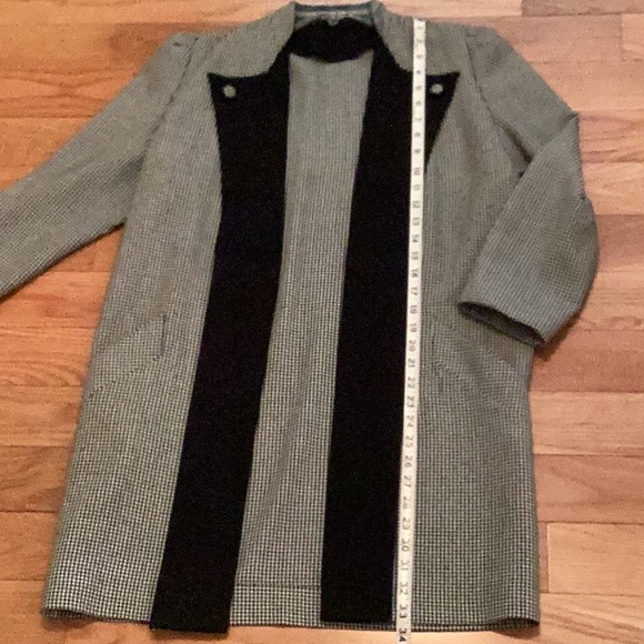 Vintage,custom made,UK 3/4 length houndstooth jacket by Sterling Cooper Sheridan - Picture 2 of 14
